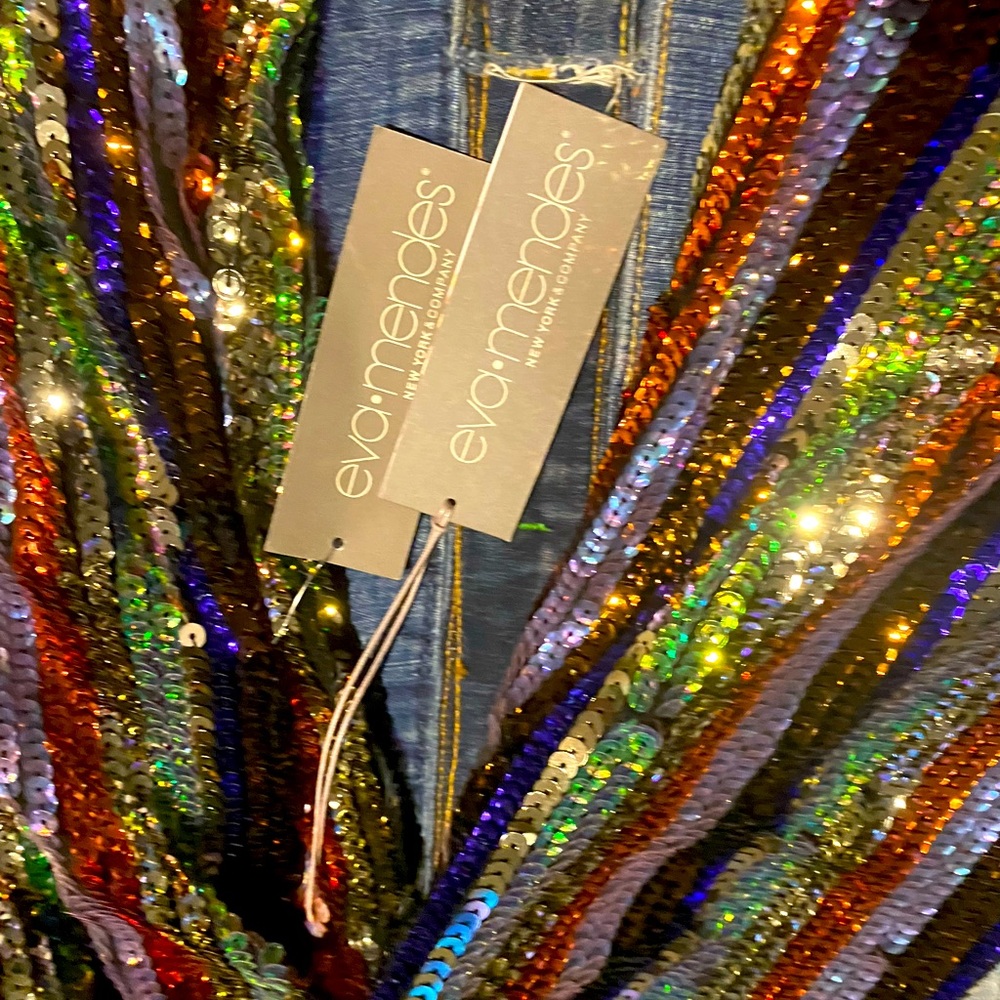 New York and Co. Eva Mendes Sequin Dress M